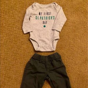 Baby St.Patricks Day onsie outfit